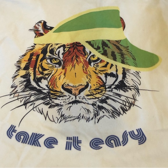 Rock Your Baby Take It Easy Tiger T-Shirt And Retro Tiger Trackpads Size 18-24 M - Picture 3 of 16